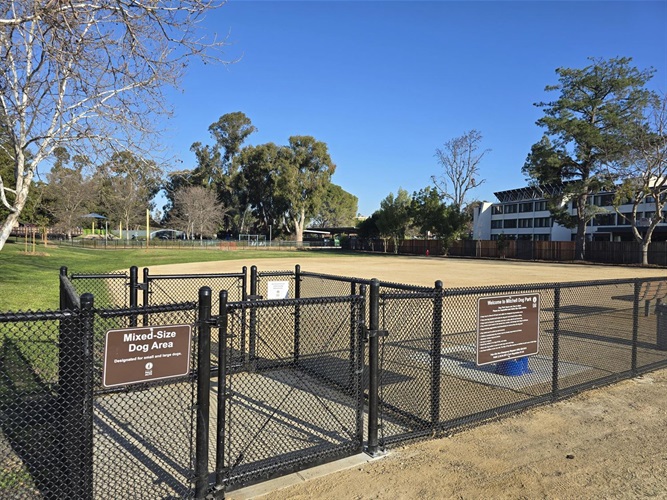 fenced area for dogs of mixed sizes at mitchell park